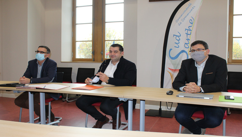 François Boussard, Dr Rachid Benrahou, et Pierre Ouvrard
