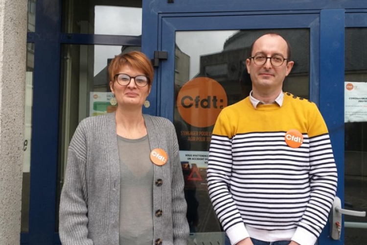 Céline Fortier et Arnaud Réguerre CFDT 72